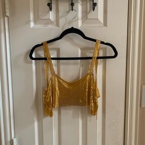 Brand new gold rhinestone bralette